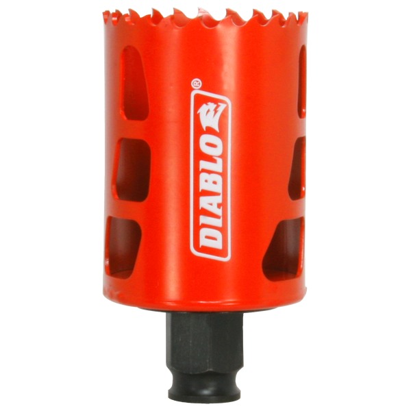 DIABLO® DHS1875 Hole Saw, 1-7/8 in Dia Saw, 3/8 in Arbor Hole, 2-3/8 in D Cutting, Bi-Metal Body