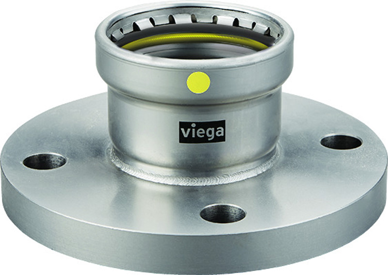 Viega 6659.5XL Series 28880 Adapter Flange, 3 x 4 in Connection, Press|Press Connection, Steel, Zinc Nickel-Coated