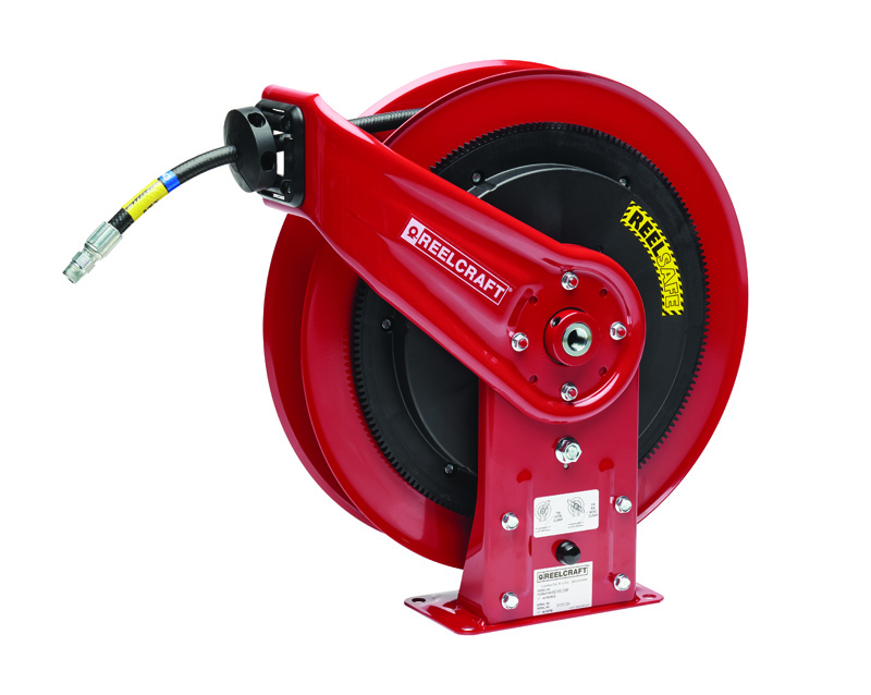 Reelcraft - #RS7650 OHP - Hose Reel - Hose Reel - 3/8 x 50ft REELSAFE Grease w/ Hose - 4800 psi