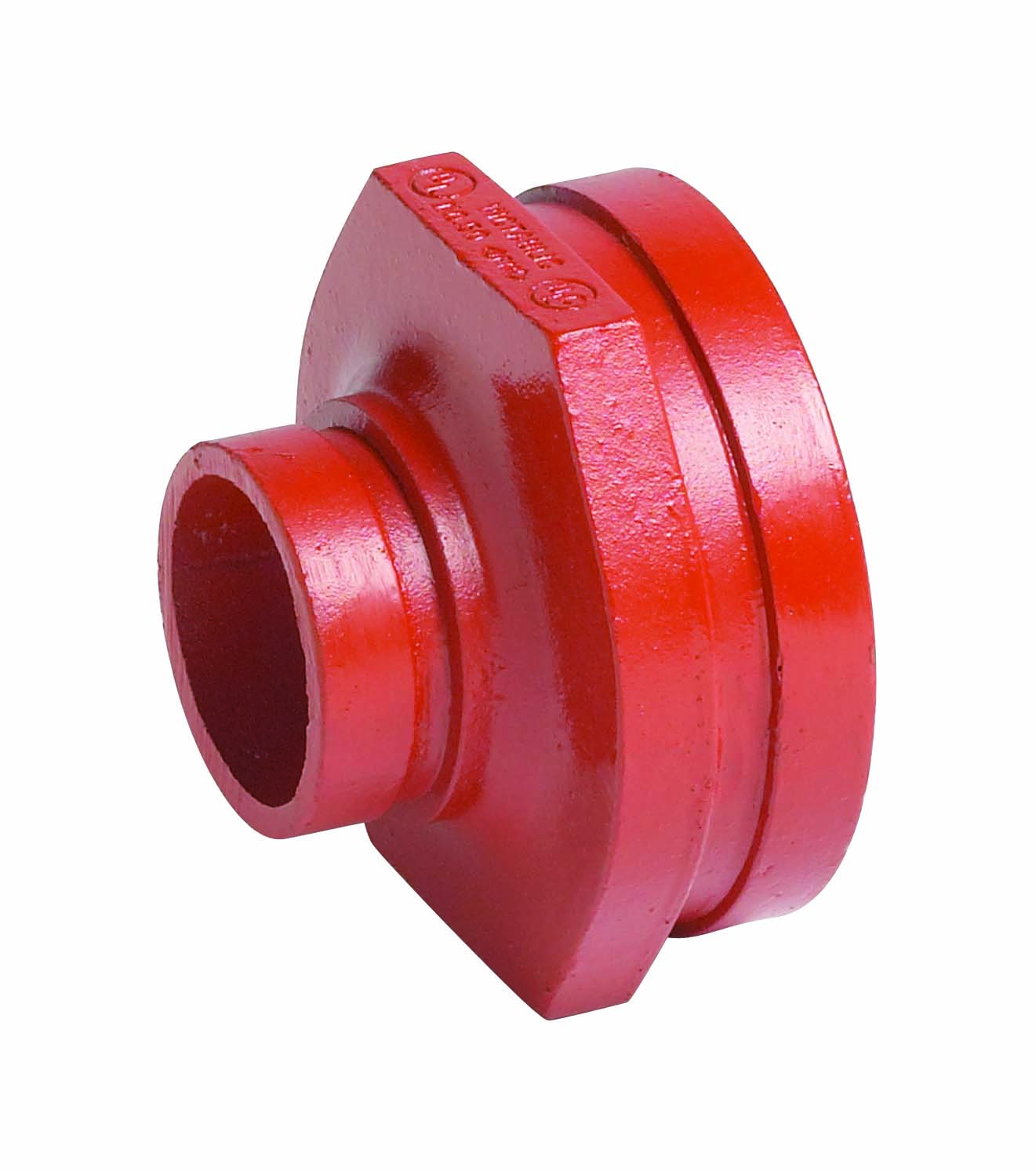 Victaulic® Style P50 Series LB28P50PE0 Reducing Coupling, 1-1/2 in Plain End x 3/4 in Plain End, Iron, Enamel-Coated