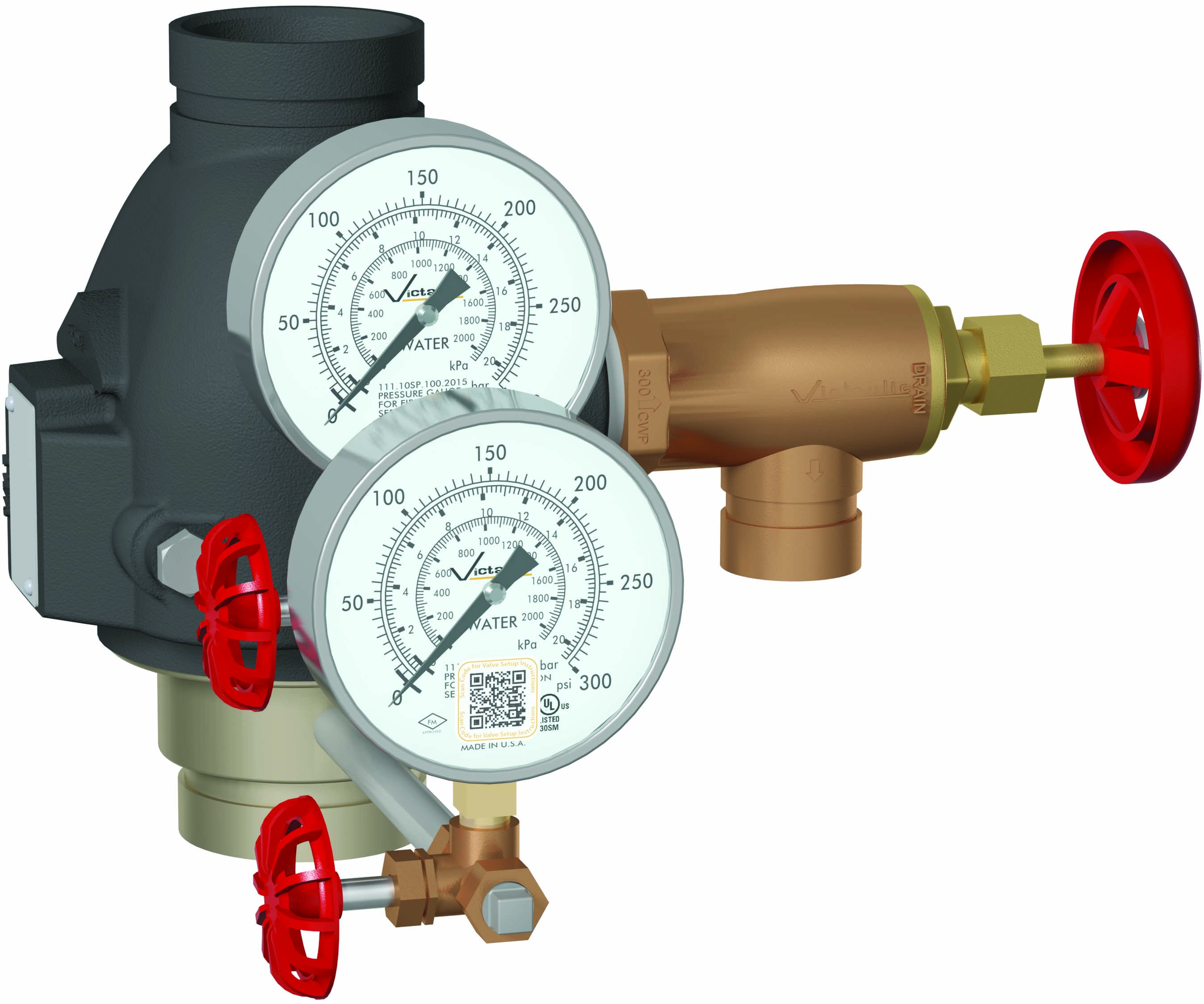 Victaulic® FireLock™ 717HR Series V020717PHR High Pressure Riser Check Valve, 2 in Nominal, 365 psi Pressure, Iron Body